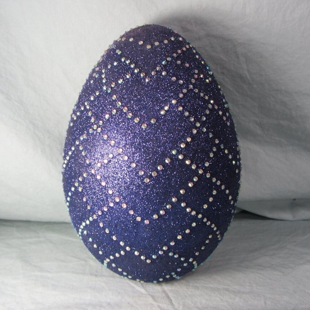 dragun beauty iced out purple glitter rhinestone dragon egg box (w2643)